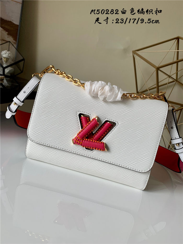 Louis Vuitton TWIST MM Epi Leather With Braided Twist Lock White M57667 High