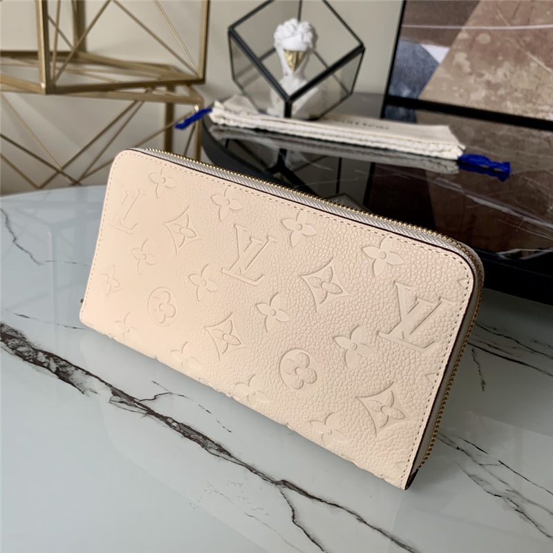 Louis Vuitton ZIPPY WALLET Monogram Empreinte Cream M64089 High