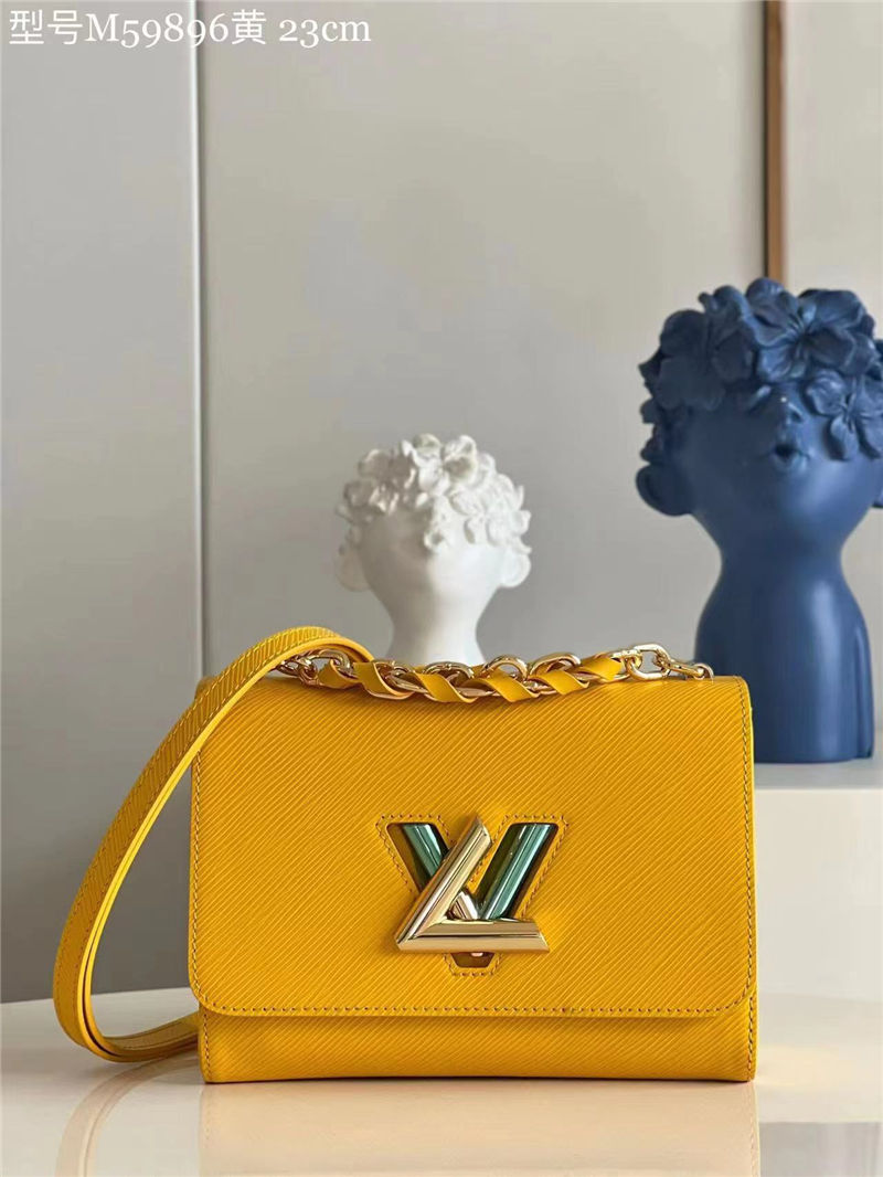 Louis Vuitton TWIST MM Epi grained cowhide leather M59888 Sunflower Yellow High