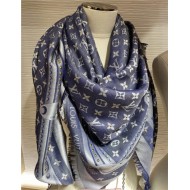 Louis Vuitton MONOGRAM SHAWL Silk/Wool DENIM Studdy High