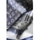 Louis Vuitton MONOGRAM SHAWL Silk/Wool DENIM Studdy High