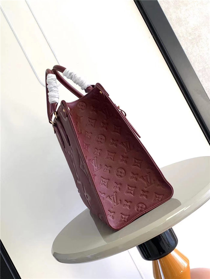 Louis Vuitton ONTHEGO MM Monogram Empreinte Burgundy High