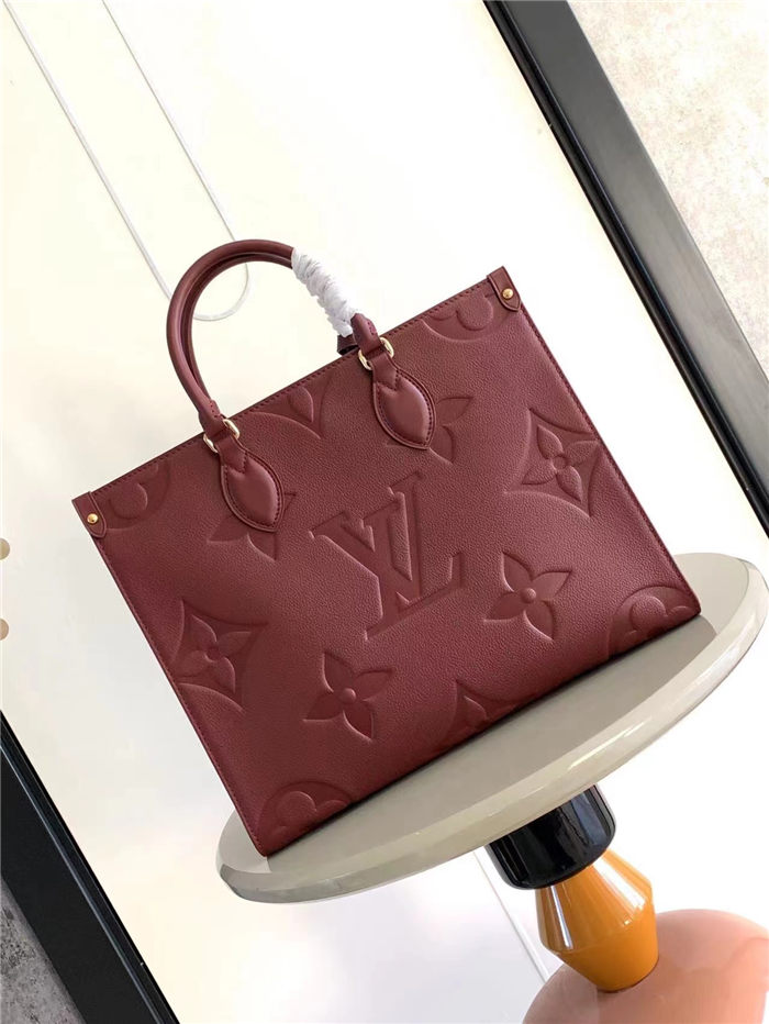 Louis Vuitton ONTHEGO MM Monogram Empreinte Burgundy High