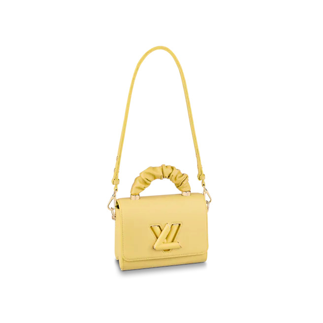 Louis Vuitton TWIST PM Taurillon leather and smooth calfskin Yellow M58571 High