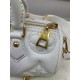 Louis Vuitton PAPILLON BB Quilted and embroidered smooth calf leather Snow M59827 High