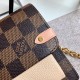 Louis Vuitton VAVIN CHAIN WALLET Damier Ebene Cream N60237 High