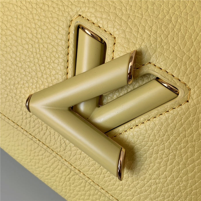 Louis Vuitton TWIST MM Taurillon leather and smooth calfskin Yellow M58571 High