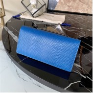 Louis Vuitton BRAZZA WALLET Epi Leather Blue M80788 High