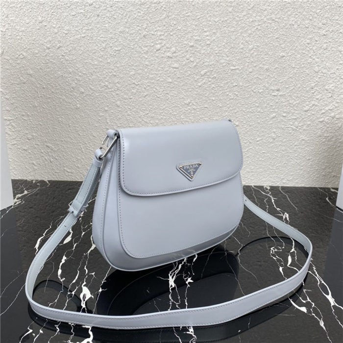 Prada Cleo brushed leather shoulder bag 1BD303 Blue High