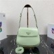 Prada Cleo brushed leather shoulder bag 1BD303 Green High