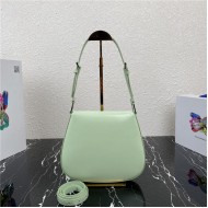 Prada Cleo brushed leather shoulder bag 1BD303 Green High