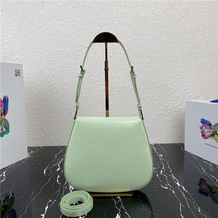 Prada Cleo brushed leather shoulder bag 1BD303 Green High