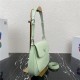 Prada Cleo brushed leather shoulder bag 1BD303 Green High