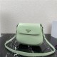 Prada Cleo brushed leather shoulder bag 1BD303 Green High