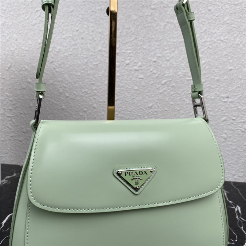 Prada Cleo brushed leather shoulder bag 1BD303 Green High