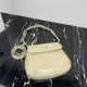 Prada Cleo brushed leather shoulder bag 1BD303 Yellow High