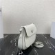 Prada Cleo brushed leather shoulder bag 1BD303 White High