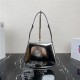 Prada Cleo brushed leather shoulder bag 1BD303 Silver High