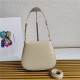 Prada Cleo brushed leather shoulder bag 1BD303 Beige High