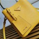 Small Saffiano Leather Prada Panier Bag Yellow High