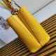 Small Saffiano Leather Prada Panier Bag Yellow High