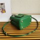 Small Saffiano Leather Prada Panier Bag Green High