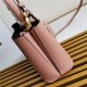 Small Saffiano Leather Prada Panier Bag Nude Pink High