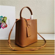 Medium Saffiano Leather Prada Panier Bag Tan High