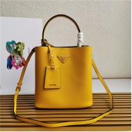 Medium Saffiano Leather Prada Panier Bag Yellow High