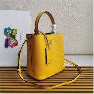 Medium Saffiano Leather Prada Panier Bag Yellow High