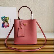 Medium Saffiano Leather Prada Panier Bag Pink-I High