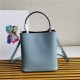 Medium Saffiano Leather Prada Panier Bag Blue High