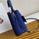 Medium Saffiano Leather Prada Panier Bag Royal Blue High