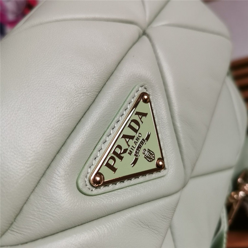 Prada System nappa leather patchwork bag Green High