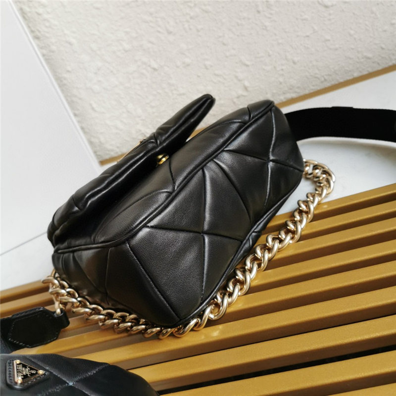 Prada System nappa leather patchwork bag Black High