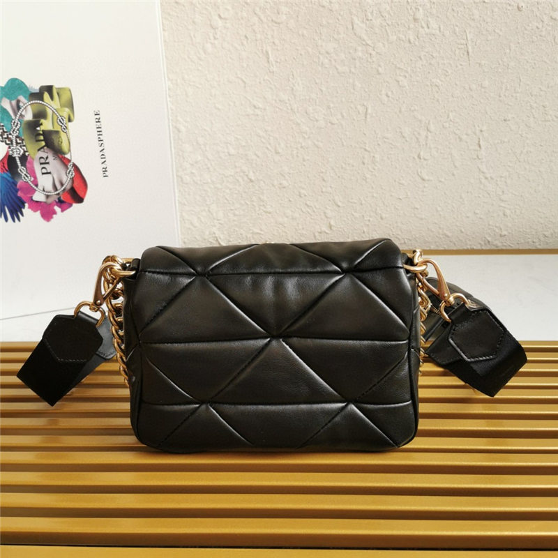 Prada System nappa leather patchwork bag Black High