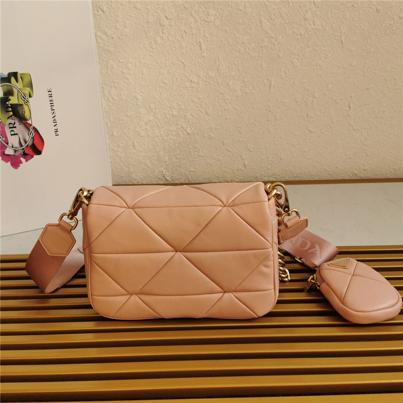 Prada System nappa leather patchwork bag Pink High