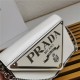 Prada Brushed leather shoulder bag 1bh189 White High