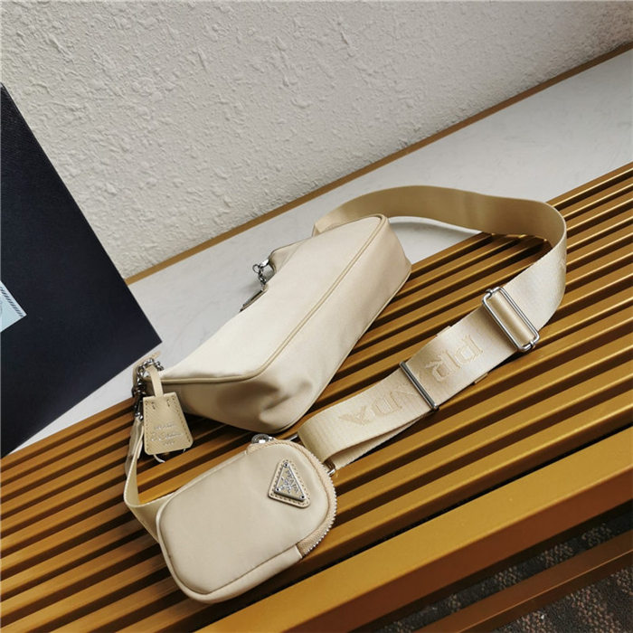 Prada Re-Edition 2005 nylon shoulder bag Beige High