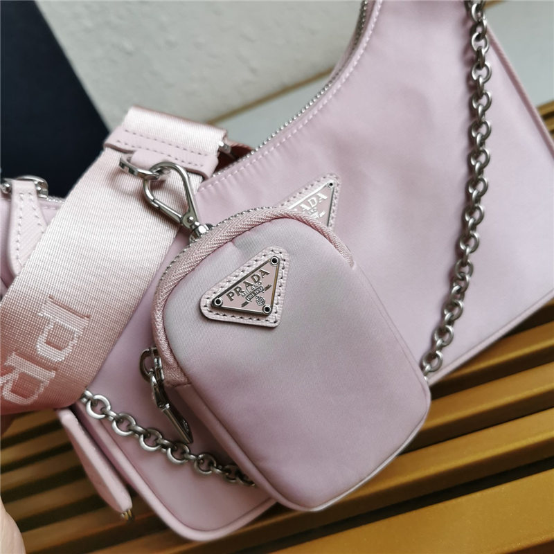 Prada Re-Edition 2005 nylon shoulder bag Pink High