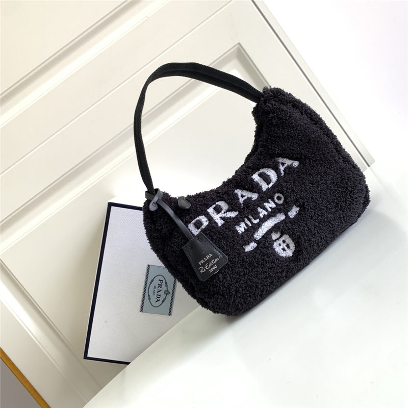 Prada Re-Edition 2000 terry mini-bag Black High