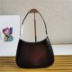 Prada Cleo brushed leather shoulder bag 1BC499 Black High