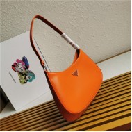 Prada Cleo brushed leather shoulder bag 1BC499 Orange High