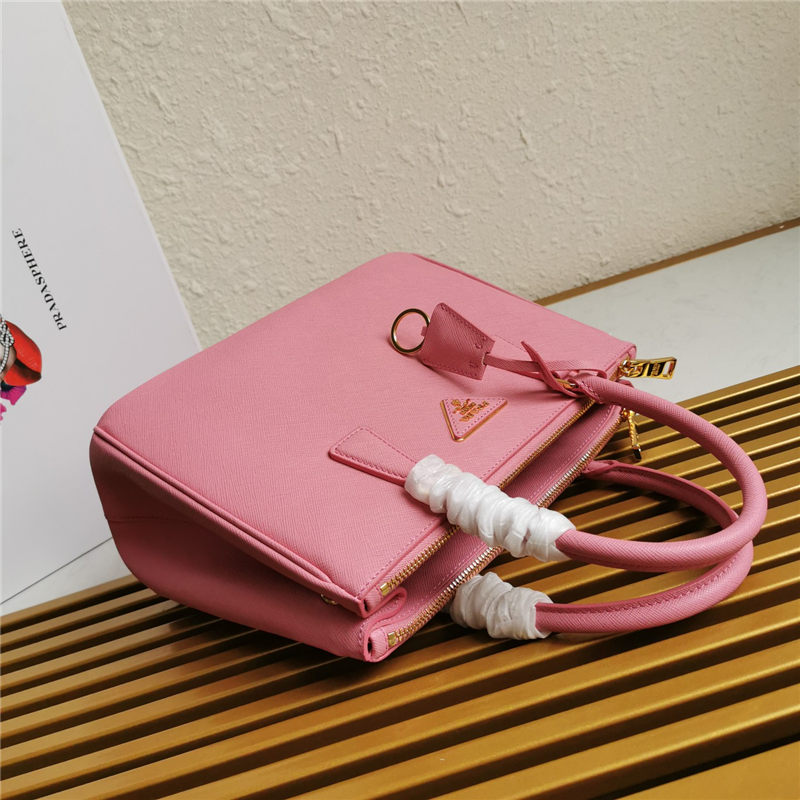 Prada Medium Galleria Bag In Saffiano Leather Pink High