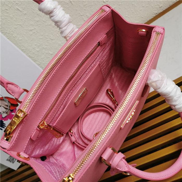 Prada Medium Galleria Bag In Saffiano Leather Pink High