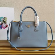 Prada Large Galleria Bag In Saffiano Leather Blue High