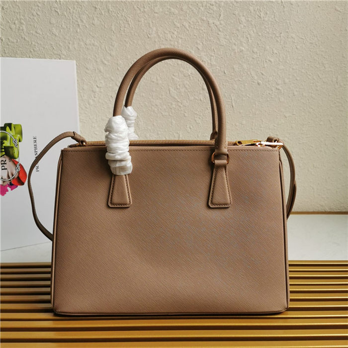 Prada Large Galleria Bag In Saffiano Leather Beige High