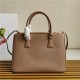 Prada Large Galleria Bag In Saffiano Leather Beige High