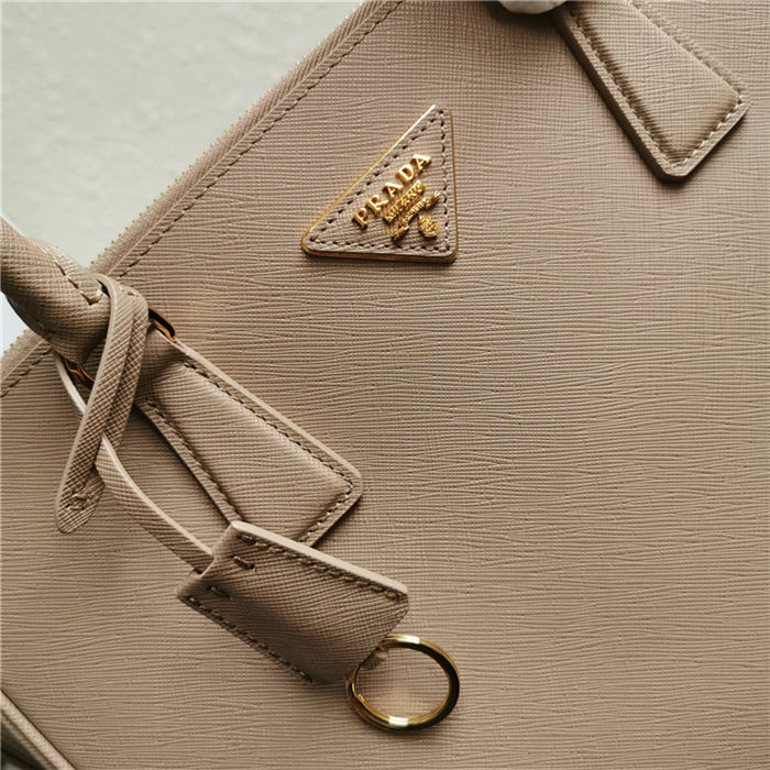 Prada Large Galleria Bag In Saffiano Leather Beige High