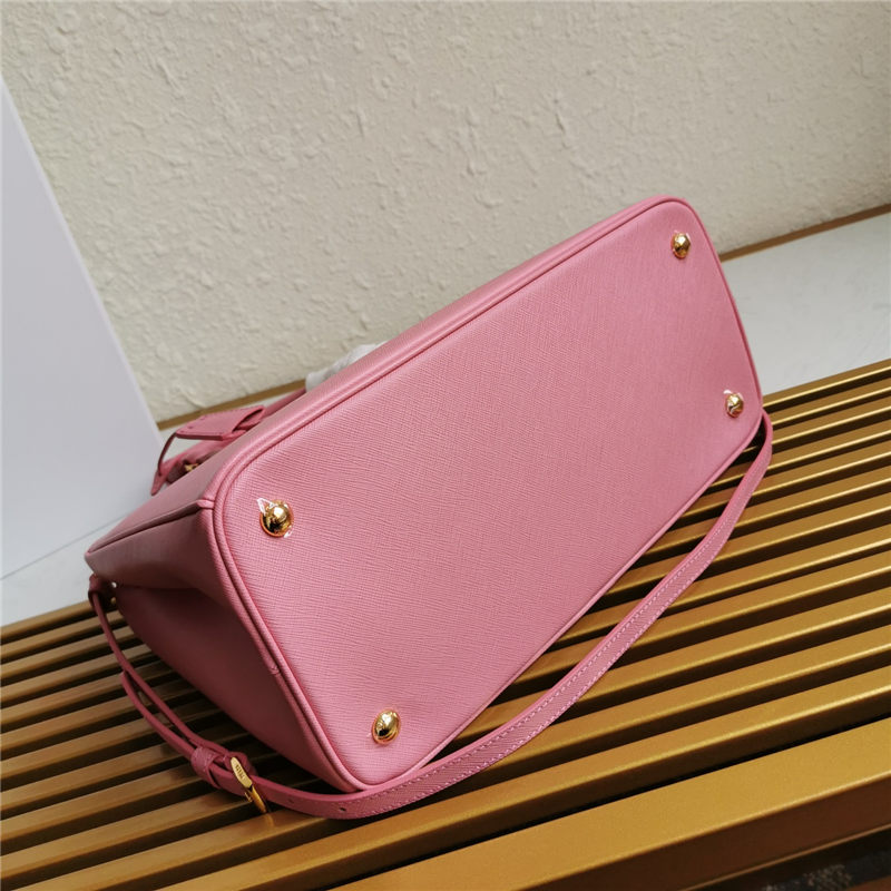 Prada Large Galleria Bag In Saffiano Leather Pink High